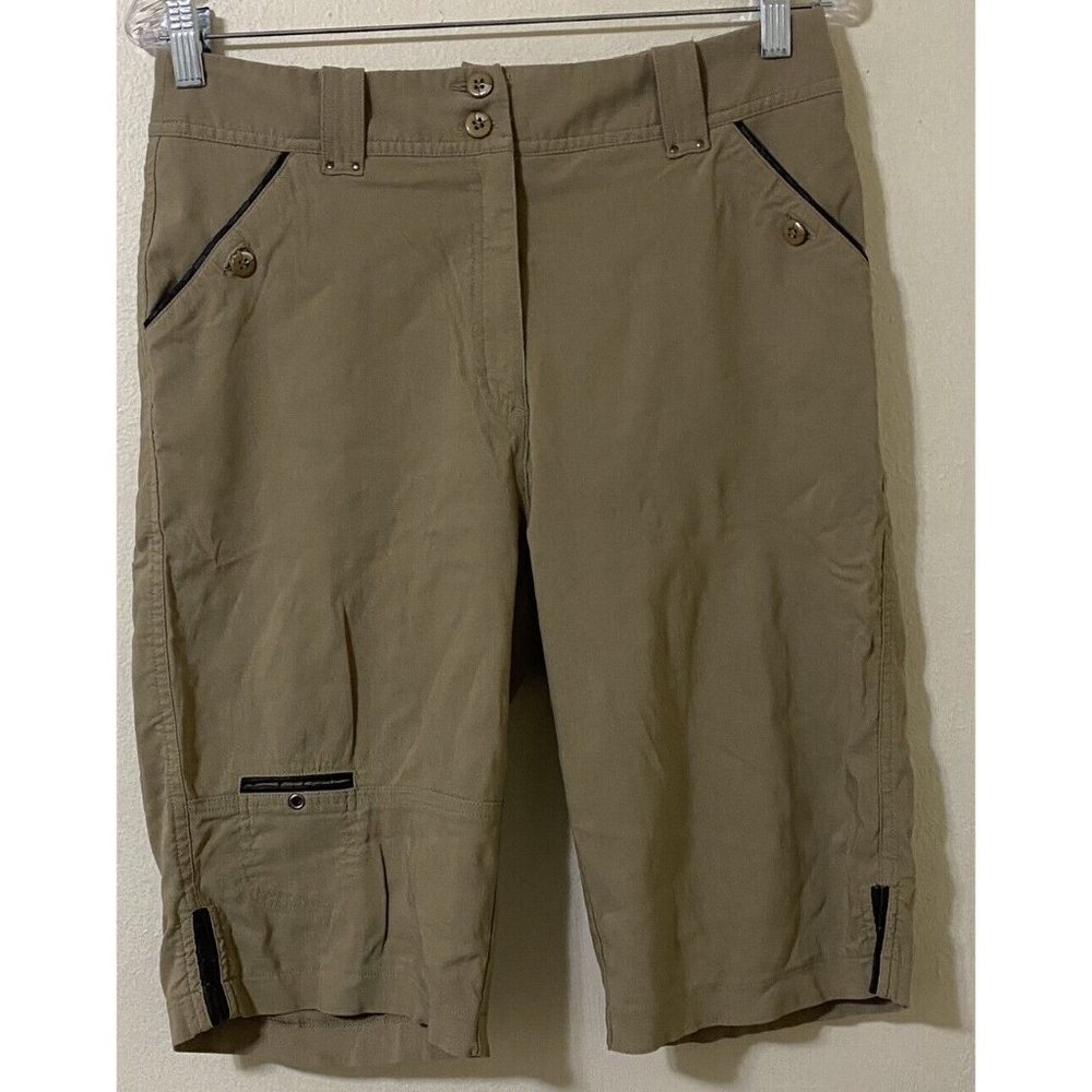 Jamie Sadock Size 8 Women's Light Khaki Casual Golf Long Shorts 30" x 12"
